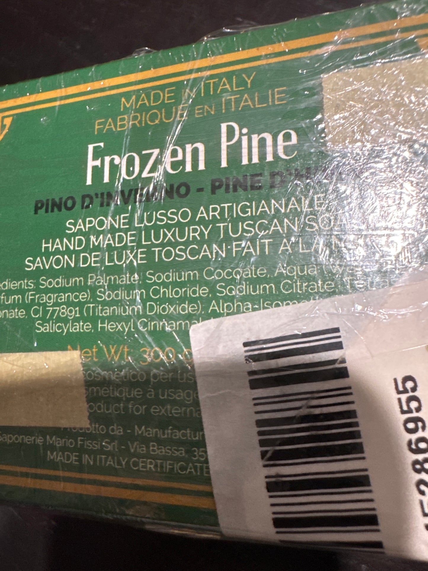 Frozen Pine soap 10.5 oz Italy