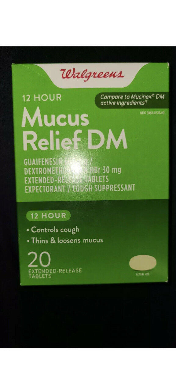 Walgreens 12 Hour Mucus Relief Dm 20ct 04/22