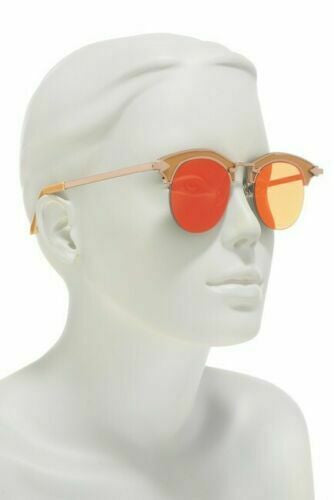 Karen Walker Sunglasses Buccaneer Clubmaster Gold Red Iridium 47mm authentic