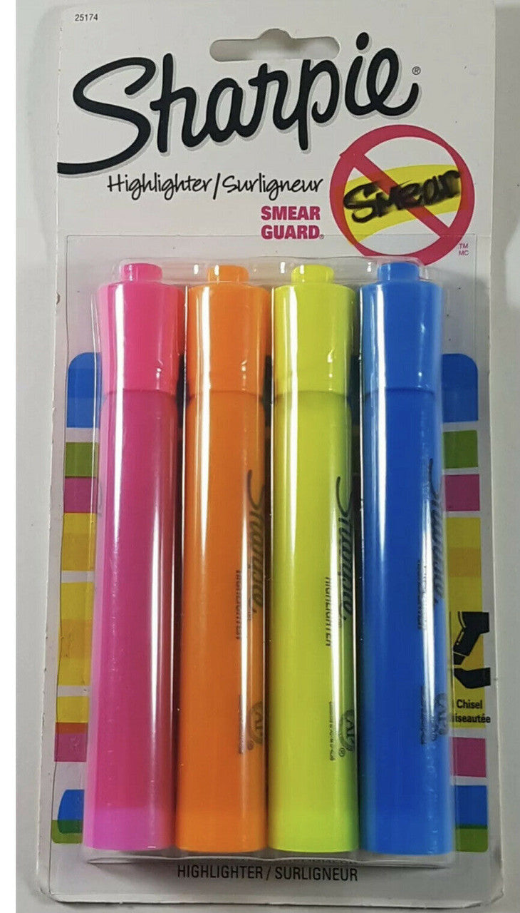 Sharpie Accent Highlighters Assorted Colors Pack of 4
