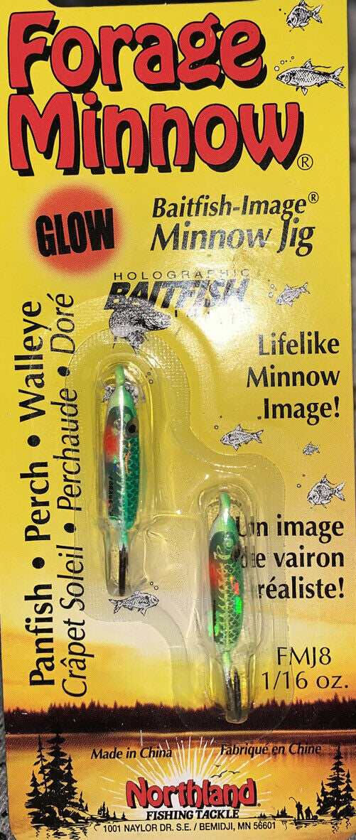 Glow Perch Northland Forage Minnow Jig Lifelike Baitfish