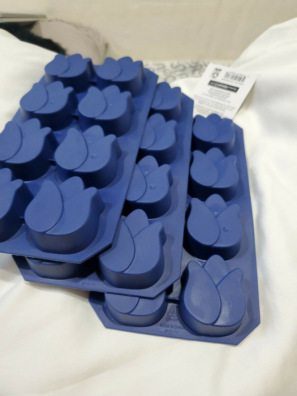 Mainstays Ice Mold Tray Blue Flower 3 PIECES