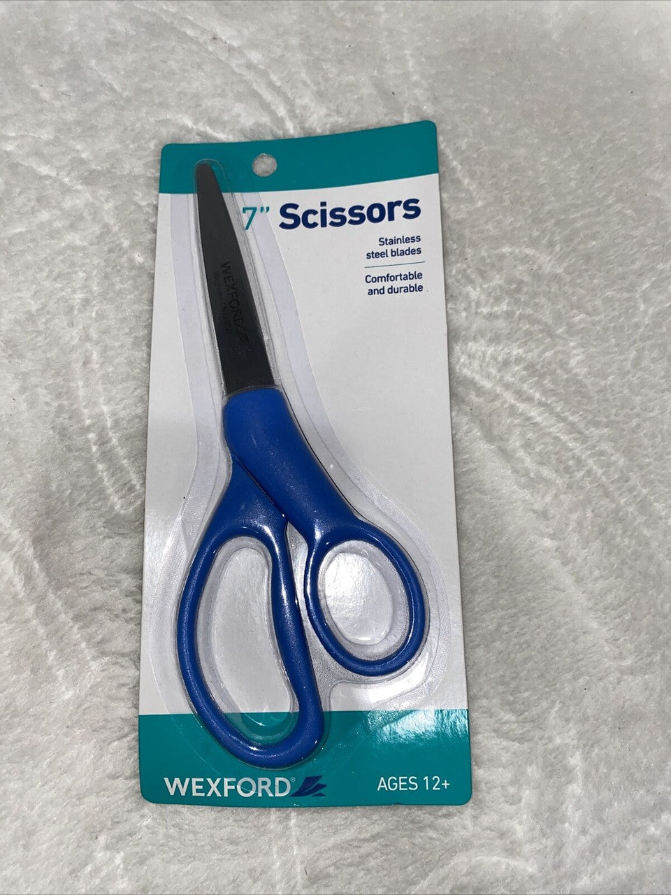 WEXFORD 7" Scissors Ages 12+ Stainless Blades Blue