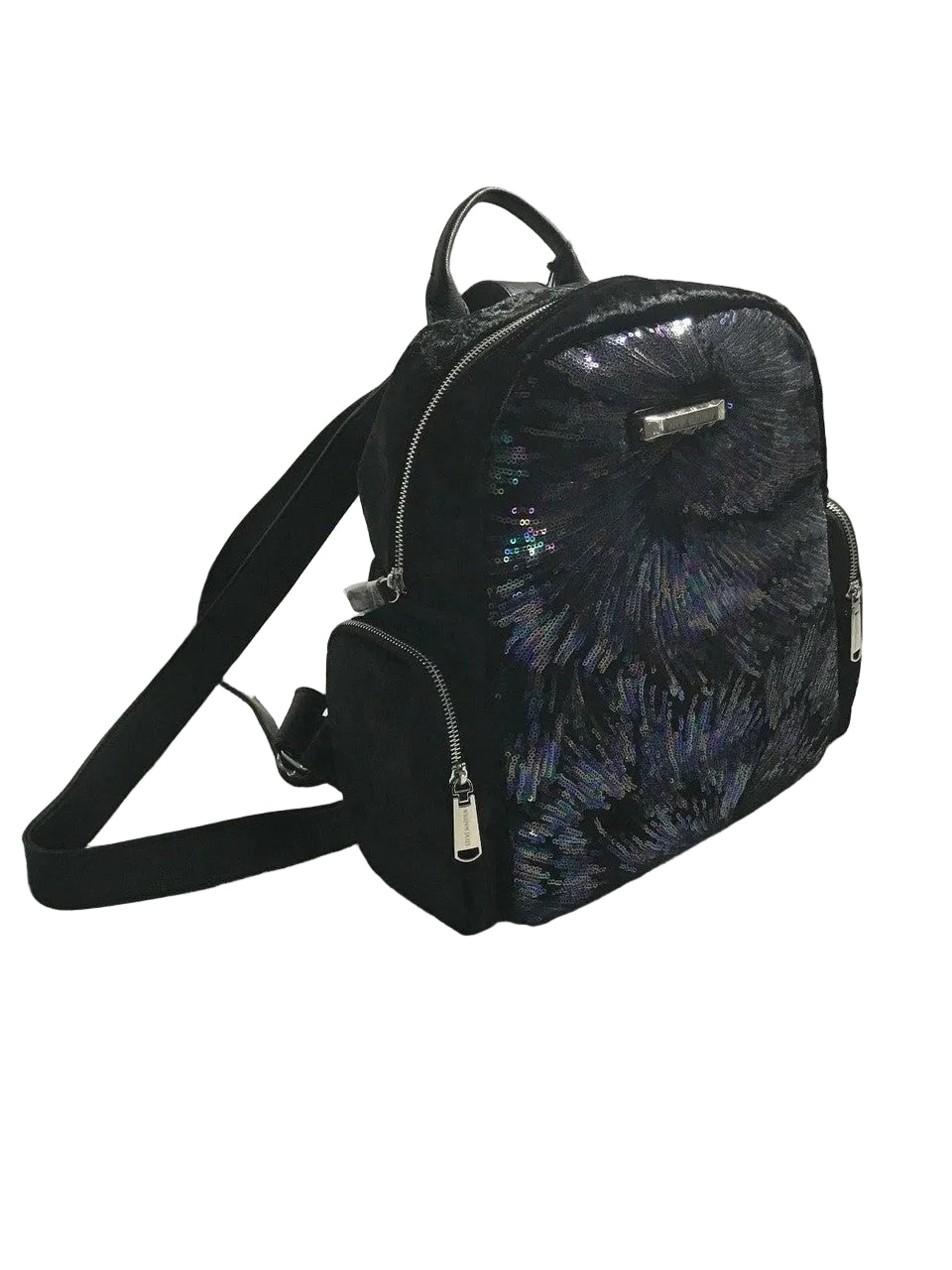Steve Madden Bfallon Backpack Black Velvet Sequin Mini Backpack