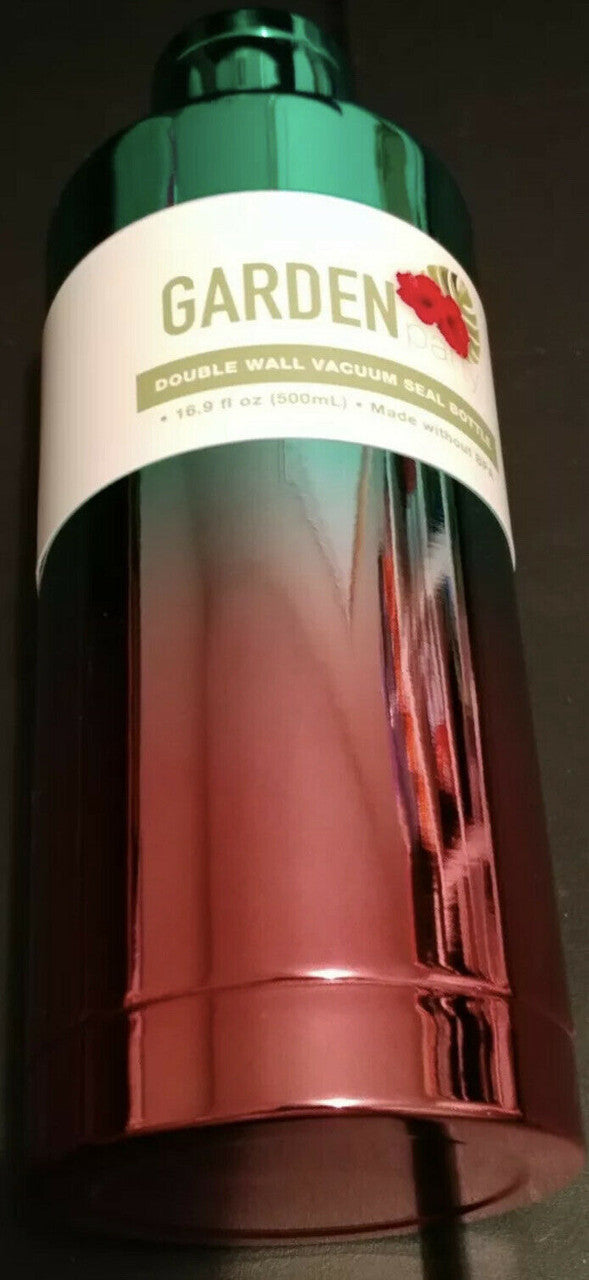 Garden party double wall vacuum seal bottle OMBRE teal to pink 16.9oz FL oz