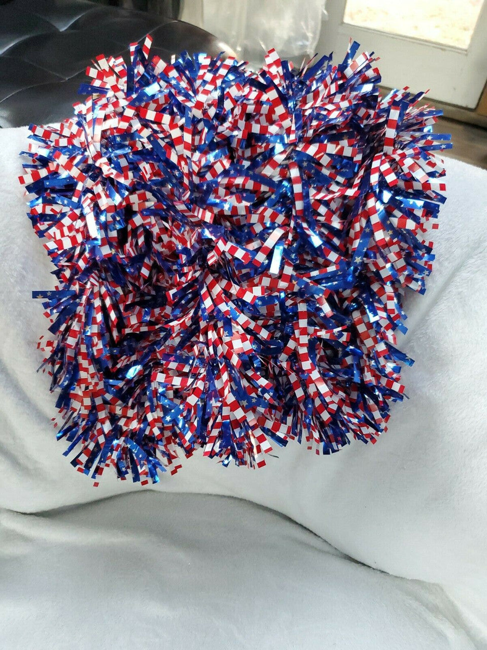 Red Blue White Striped Patriots Garland 6 Feet