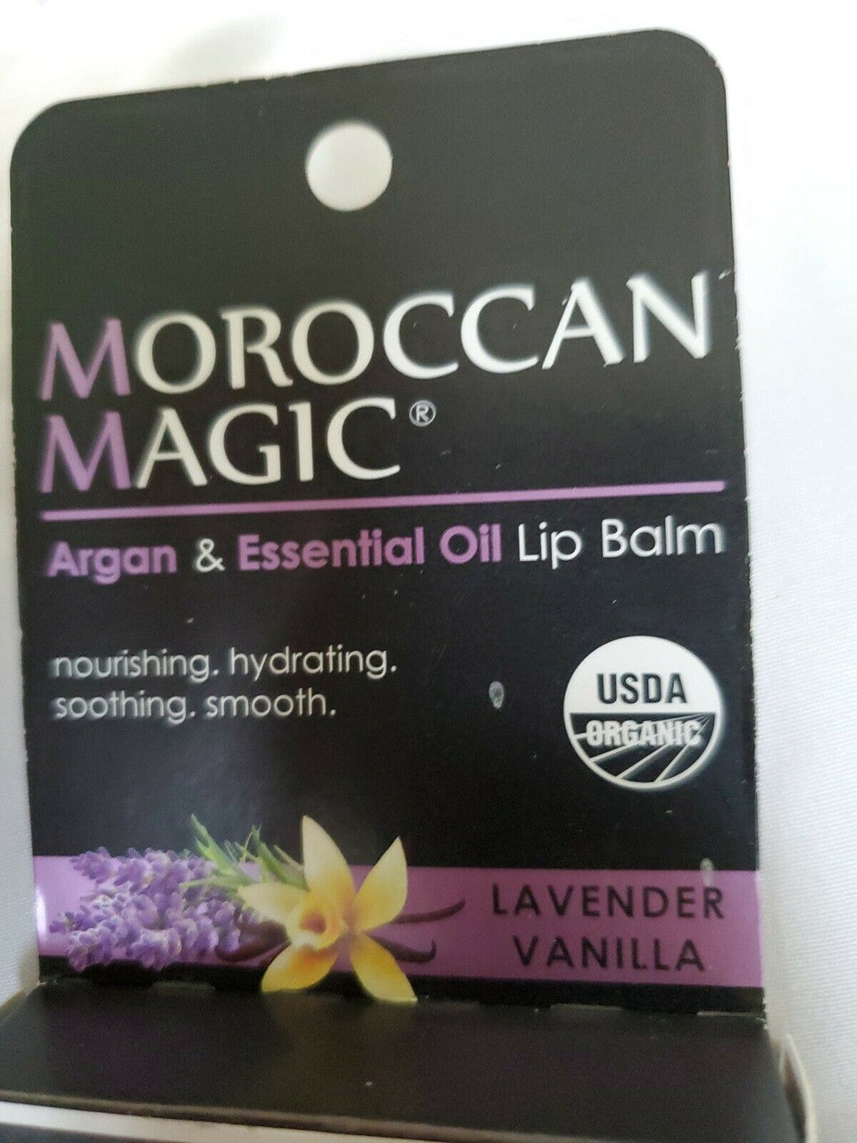 Moroccan Magic Argan & Essential Oil Organic Lip Balm - LAVENDER VANILLA