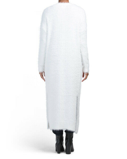 RUBY MOON Juniors Long Sleeve Eyelash Duster With Patch Pockets S ivory-white