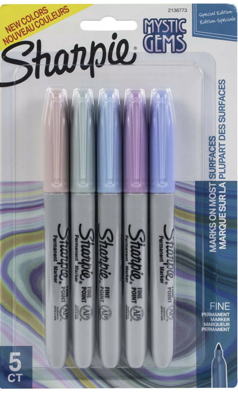 Sanford-Sharpie Mystic Gems Fine Point Permanent Marker 5/Pkg-