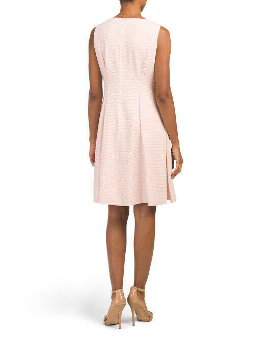 SANDRA DARREN Sleeveless Dress Peach - Blush Size 10 Pearls Gems
