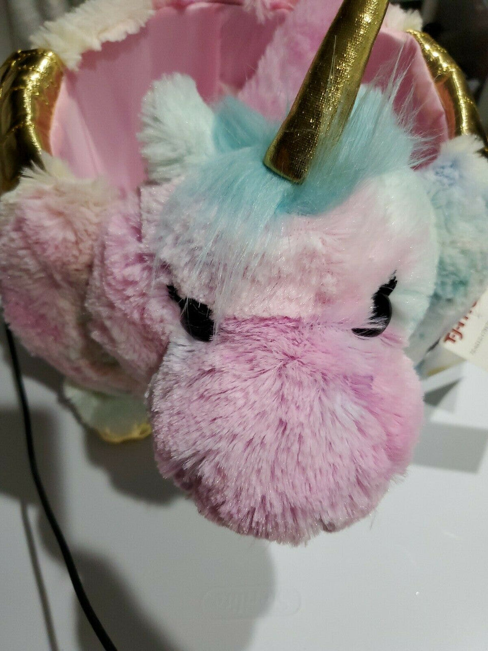 Plush Unicorn Basket Cottontail Lane Pastel Rainbow Tie Dye Easter/birthday