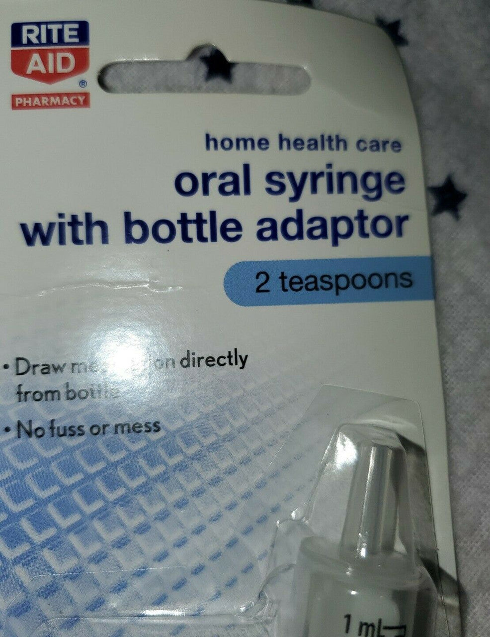 Rite Aid Oral Syringe with Bottle Adapter, 2 tsp 10 mL, 1 Pack