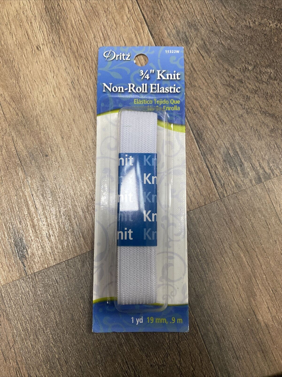2013 Dritz 3/4” Knit Non-Roll Elastic 11322W 1 yd (19.05 mm, .91 m)