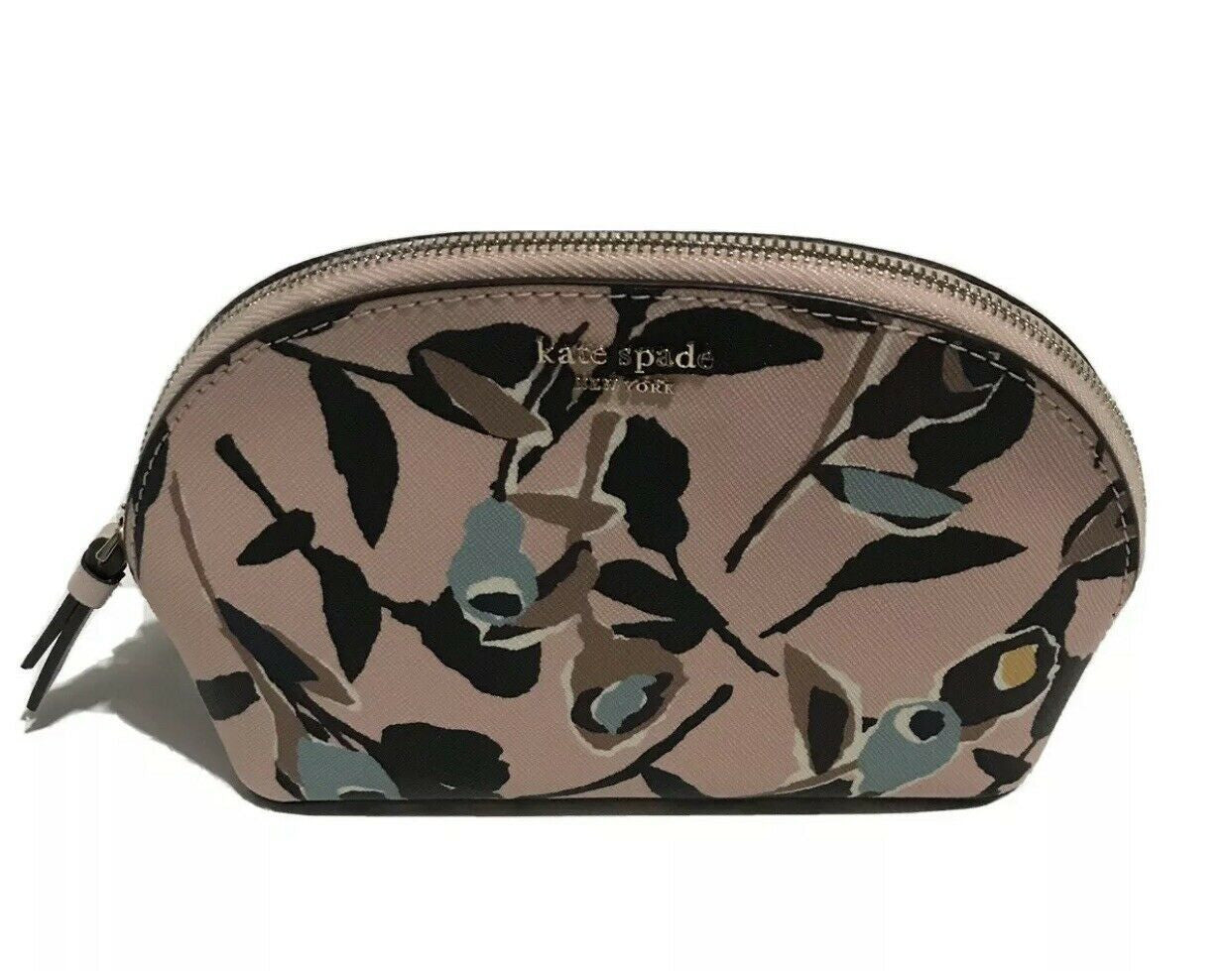 Kate Spade Medium Dome Cosmetic Pouch Cameron Paper Rose pink multi WLRU5537