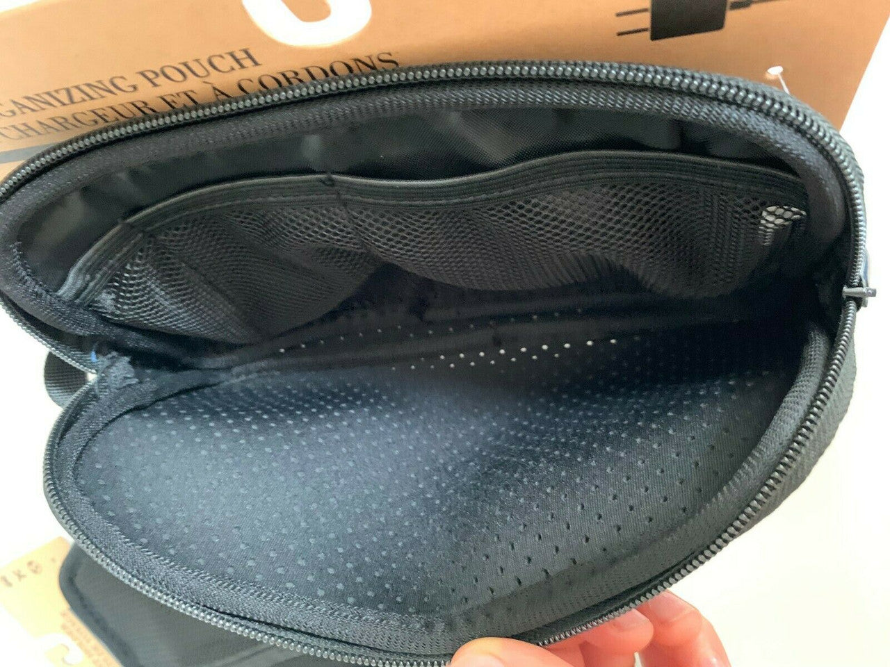 Set of 2 Pouches 1 Tech Organizer And 1 Travel Document Organizer