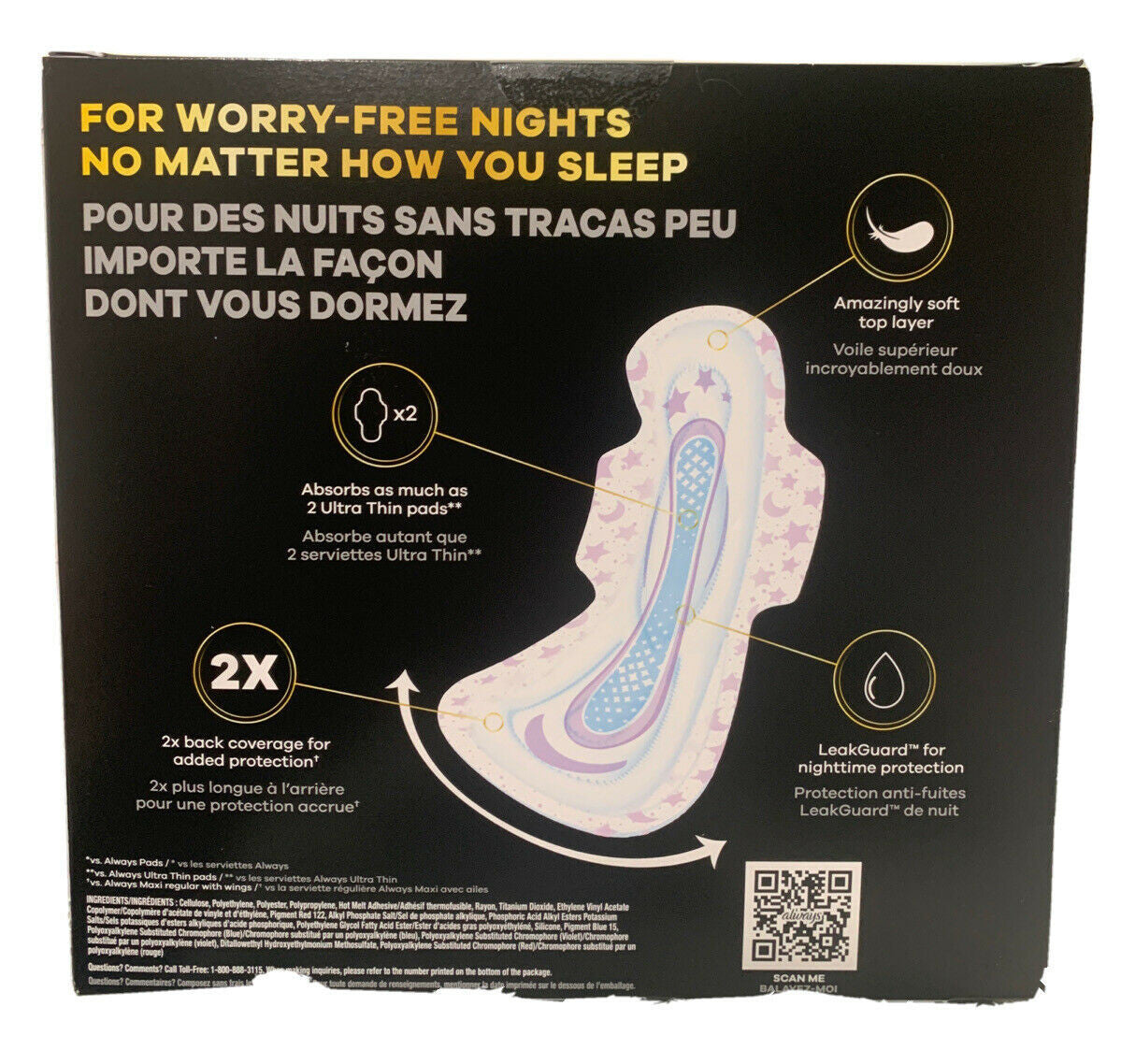Always zzz overnight Pass Size 6 20 ct