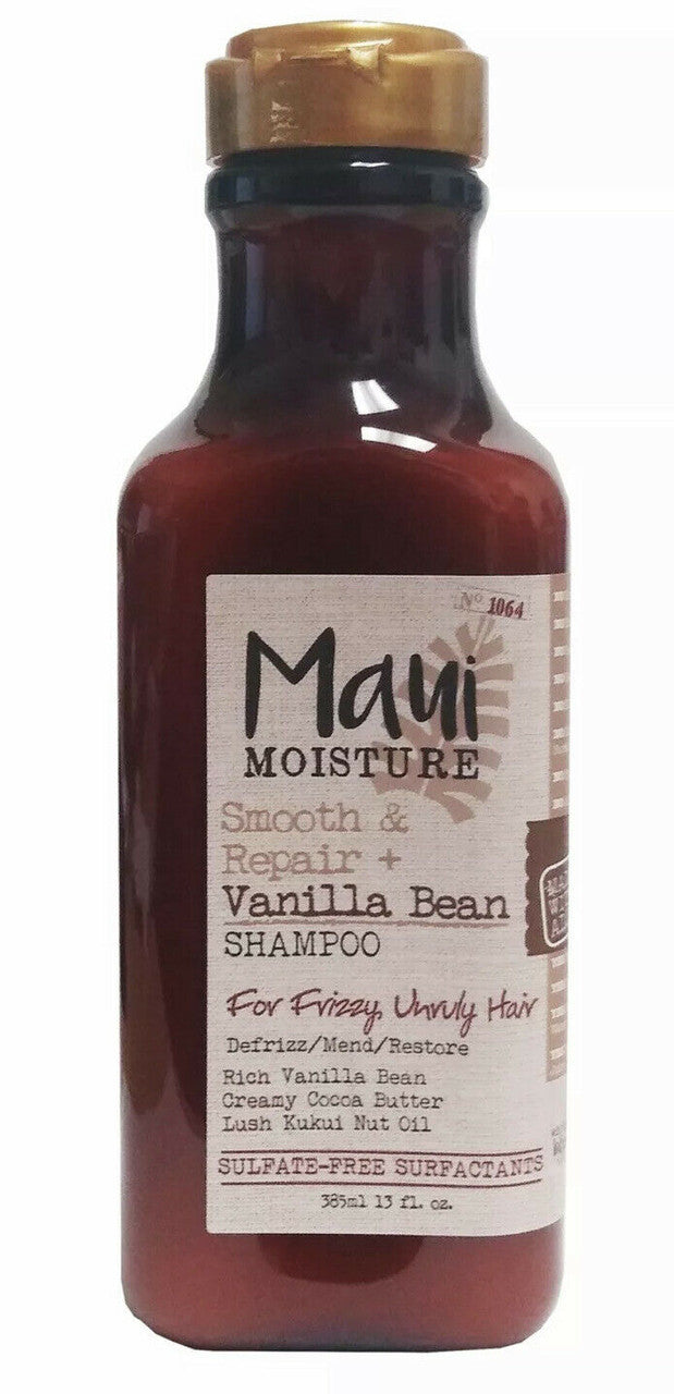 Bottle of Maui Moisture Smooth + Repair Vanilla Bean Shampoo, 13 Fl. Oz.