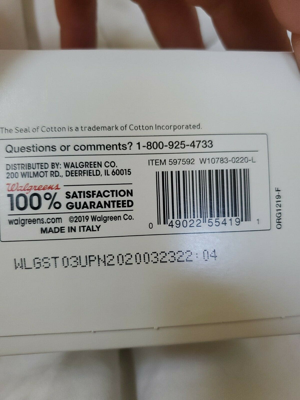 Walgreens Heavy Organic Cotton For Sensitive Skin Panty Liners 10 Ct