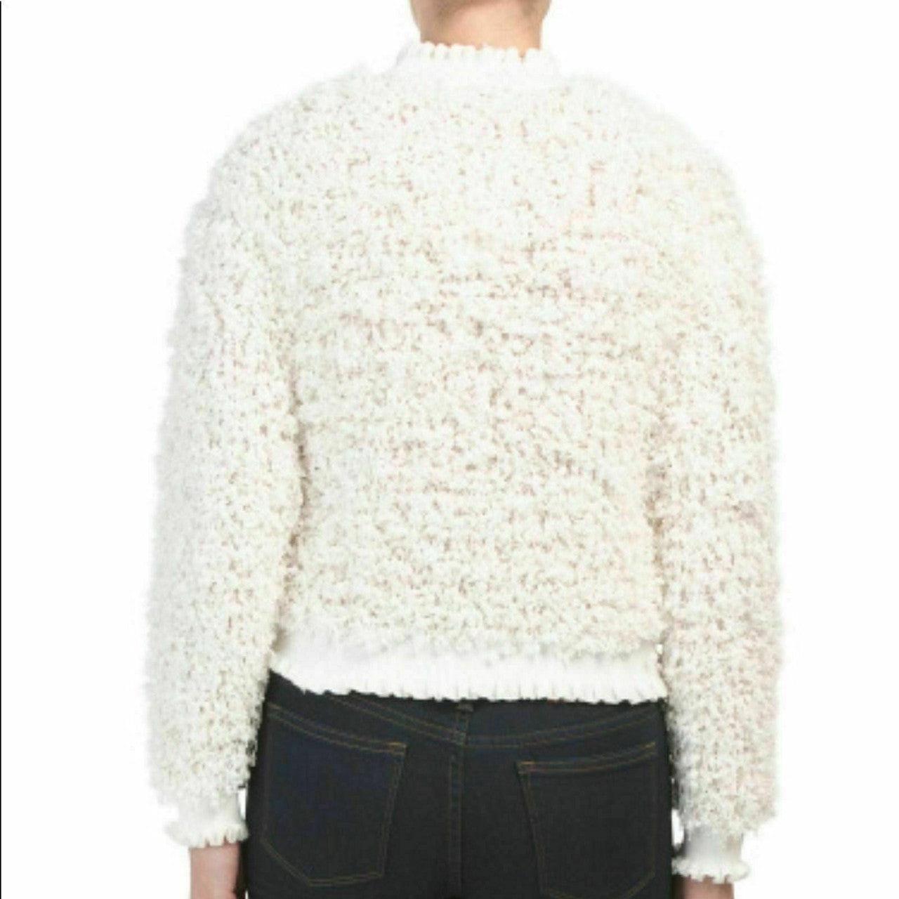 CUPIO Ivory Drop Shoulder Sweater Large