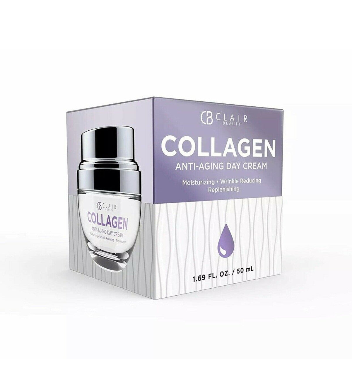 Clair Beauty Collagen Anti-aging Day Cream Wrinkle Reducing Moisturizing 1.69 oz
