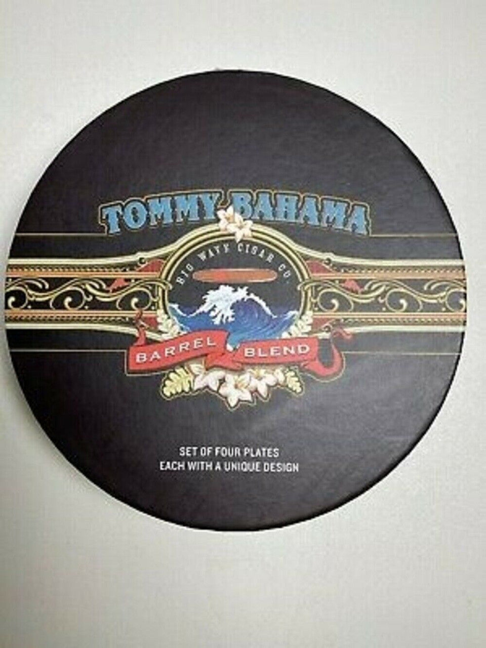 Tommy Bahama Band Barrel Blend Plates Set Of 4 Collectible Gift