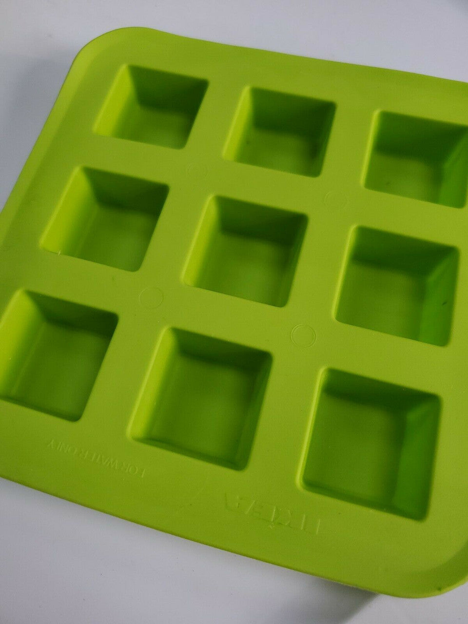 Ikea Square Silicone Mold 9 Cavity IKEA Ice Cube Tray Green Used