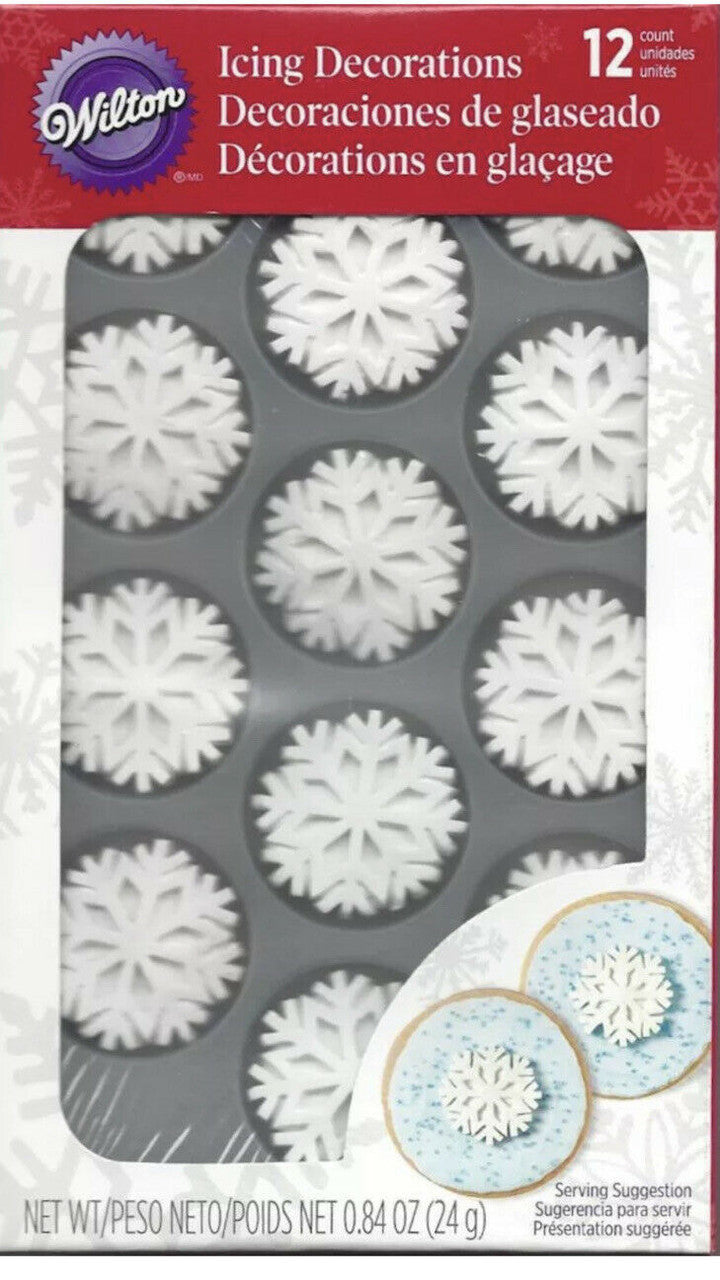 Snowflake with Sparkle Christmas Royal Icing Decorations from Wilton