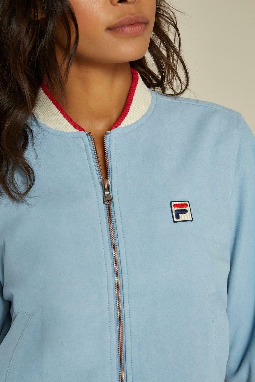 FILA Long Sleeve Full Zip Suede Jacket M