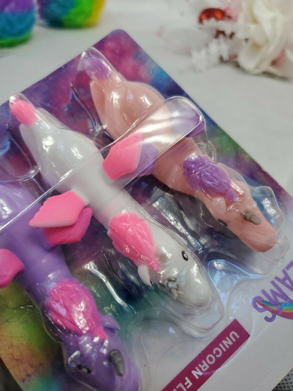 RAINBOW DREAMS FINGER UNICORNS Finger Puppets 3 Piece Set