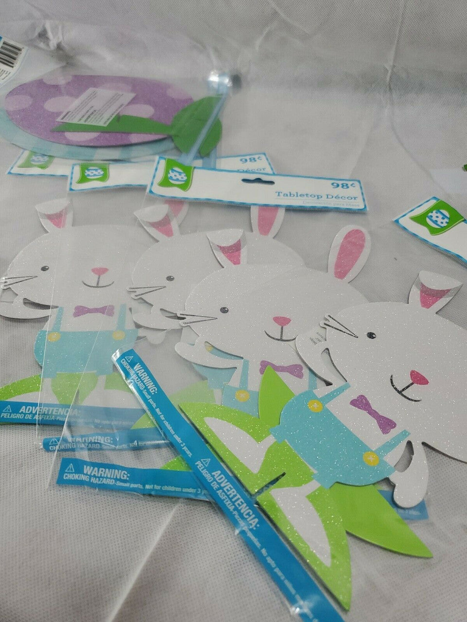 Easter Spring Table Top Decor Decorations Bunny Egg Rabbit Lot of 7 pc