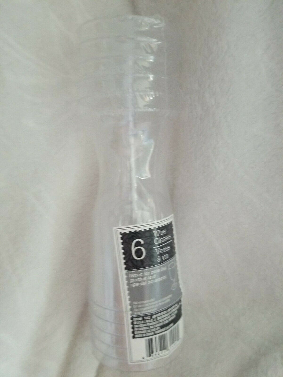 Plastic wine glasses 6 ct (not microwavable)