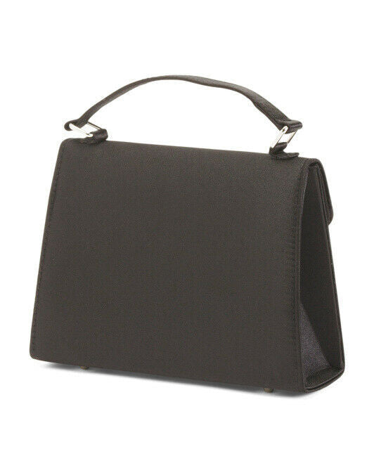 NINA Satin Lady Bag With Pearl Ornament black