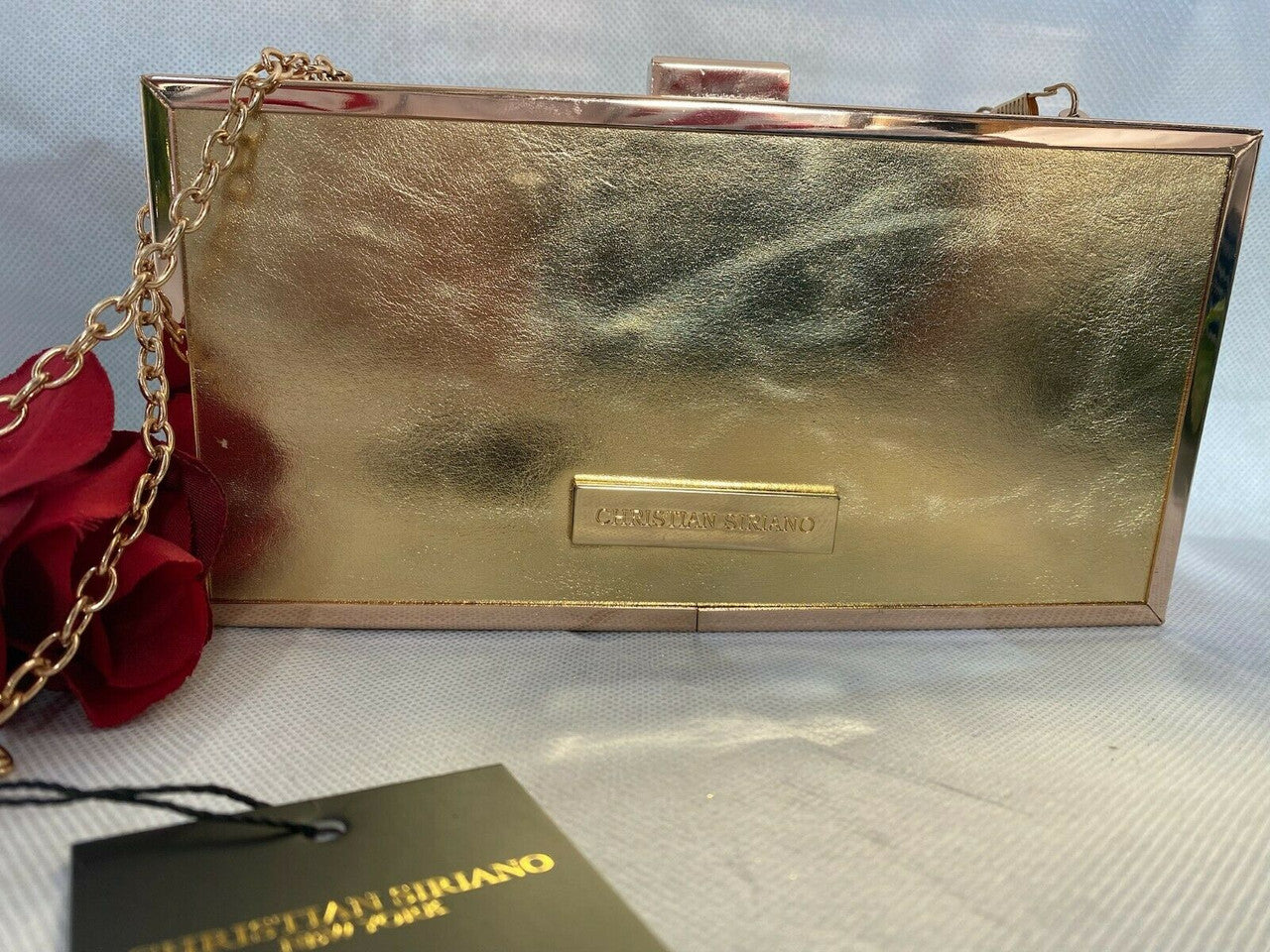Jenny Minaudiere Christian Siriano Women Box Purse Queen Chain Strap