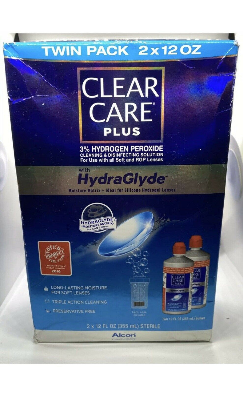 CLEAR CARE PLUS CLEANING & DISINFECTING SOLUTION W/LENS CASE - TWIN PACK