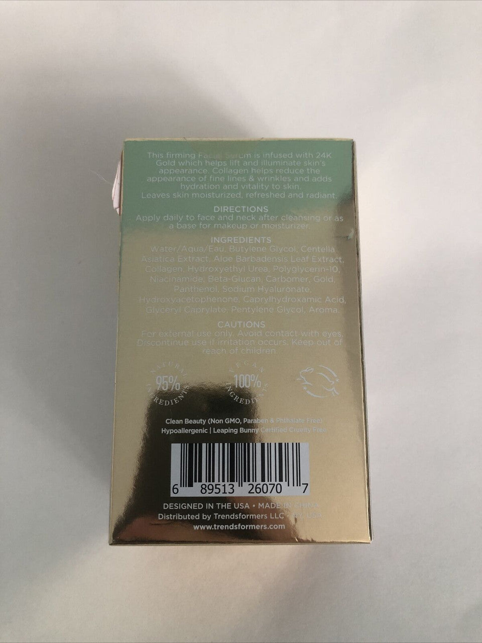 Clair 24k Gold & collagen firming facial serum lifting anti-aging moisturizing