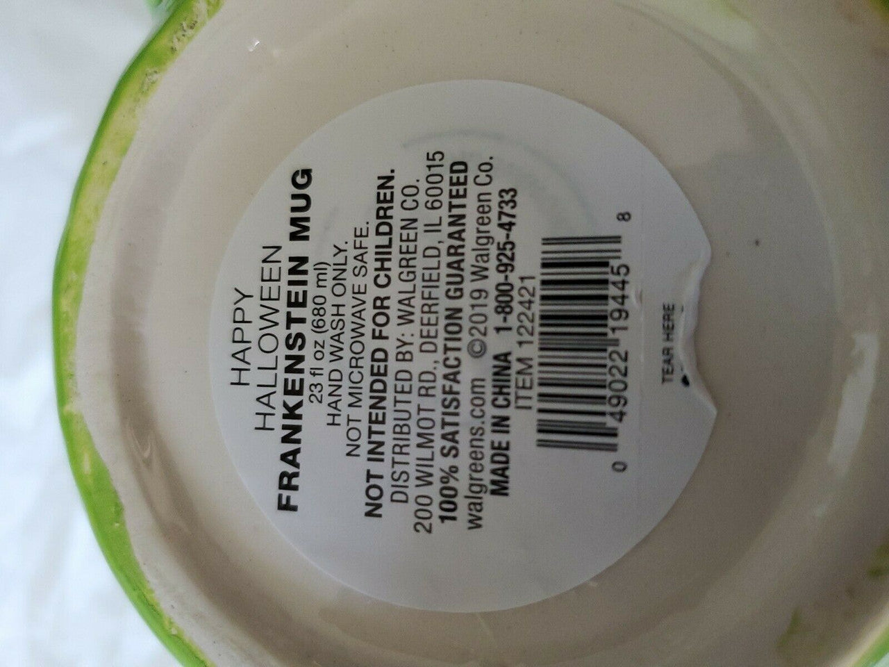 Walgreen Co Halloween Frankenstein Mug