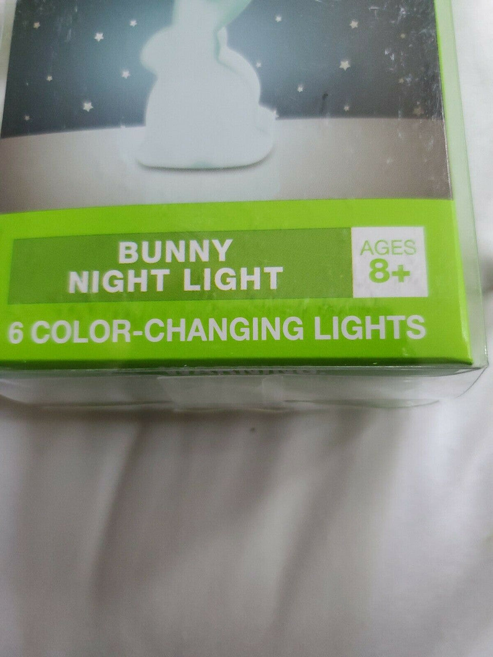 Happy Go Fluffy Blue Bunny Night Light 6 Color Changing Lights
