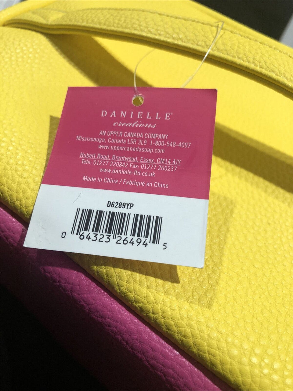 Danielle Creations Train Travel Organizer Cosmetics Case Pink Yellow