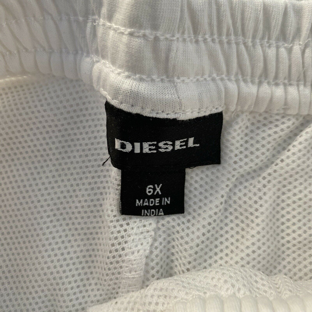 Diesel little Girls Pull on mesh Shorts 6x white silver