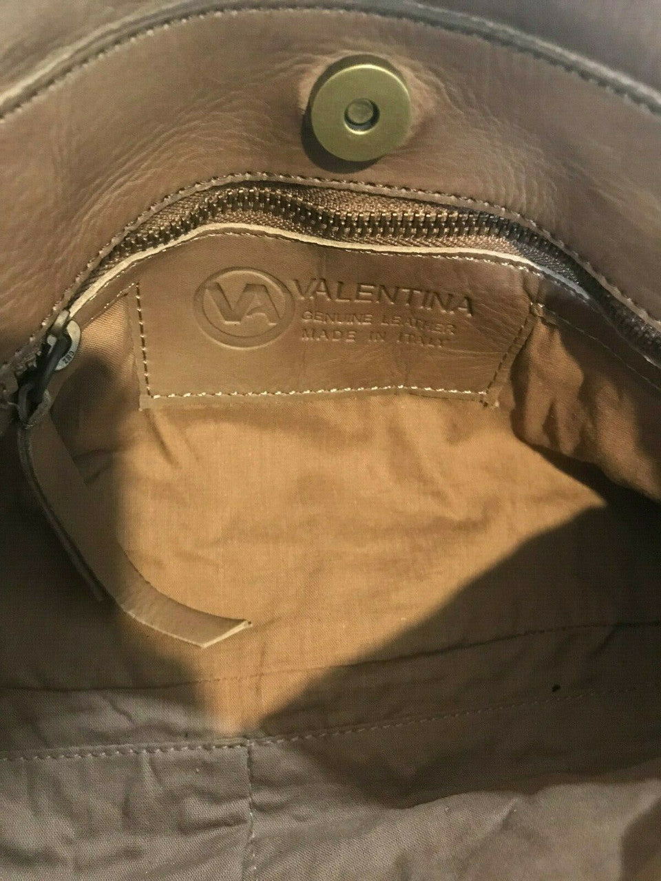 Valentina Woven Leather Hobo Made In Italy - Brown Real Leather