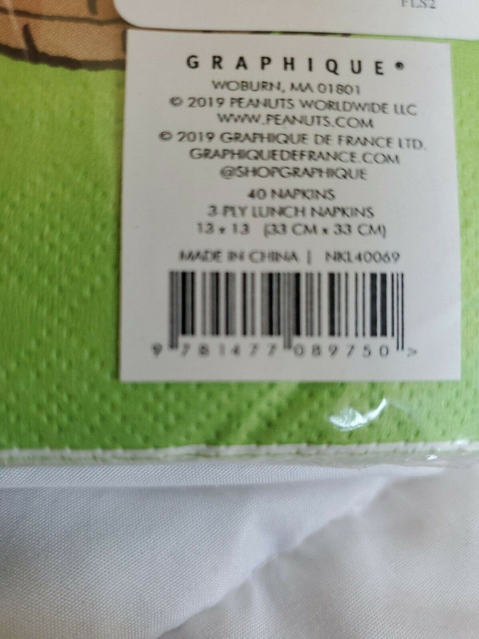 Peanuts Snoopy Easter lunch paper napkins featuring Snoopy with Easter bunny design in green and pastel colors