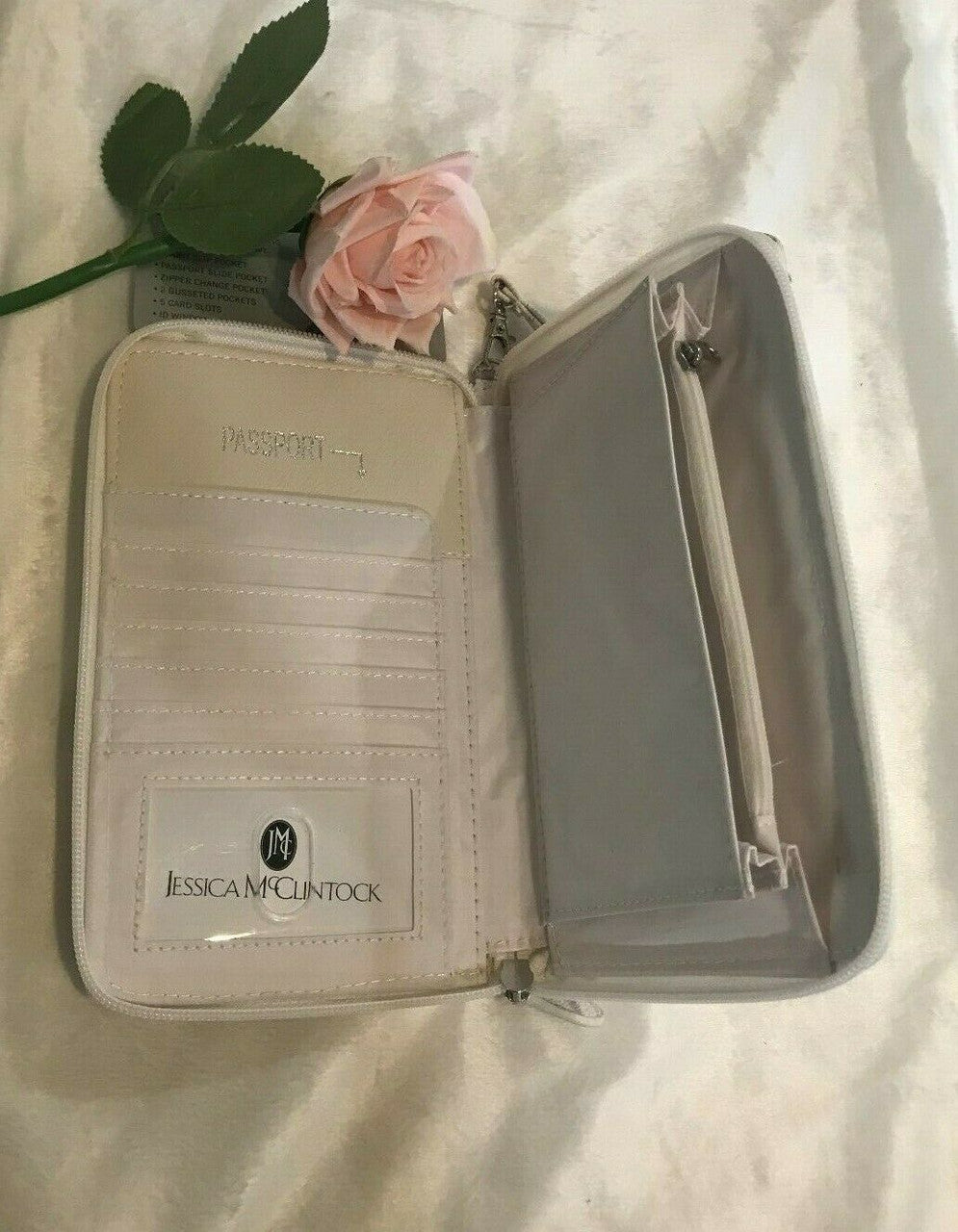 Jessica McClintock 2 Pcs Set Passport Cover & Travel Wallet RFID Protection