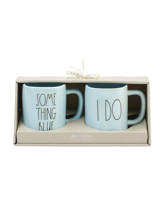 Rae Dunn Mug Set Something Blue & I Do Blue Wedding Collection or New Home Gift