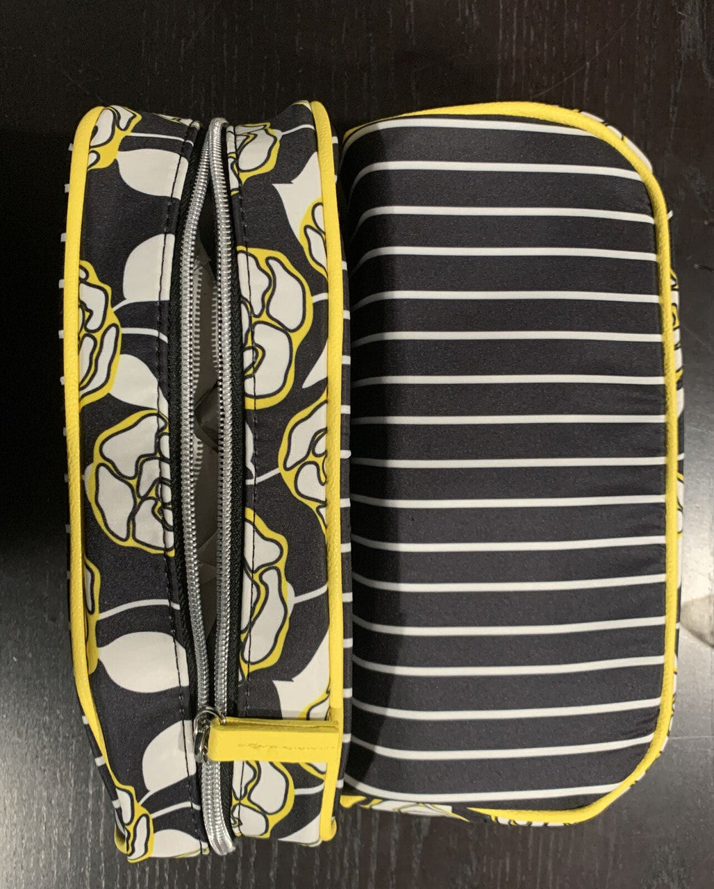 Betsey Johnson 3 Piece Travel Case Black And Yellow