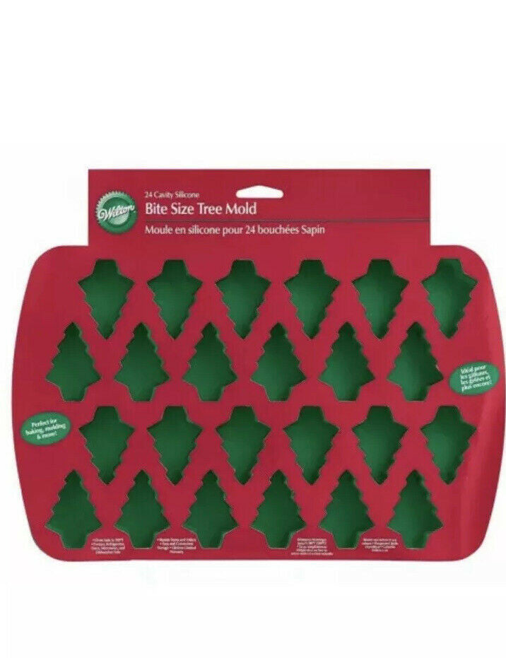 Wilton Christmas Tree Bite Size Treat Silicon Mold 24 Cavities