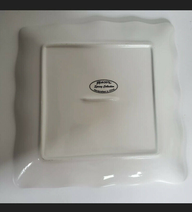 5 Pcs Maxcera EASTER Cake Plate Serving Dish Bunny Rabbit Spring Floral