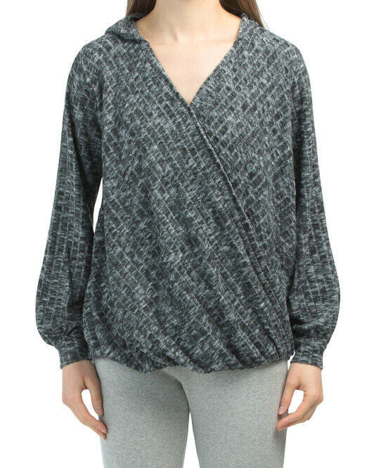 PEYTON PRIMROSE Surplice Puff Sleeve Hoodie S (possibly M) soft