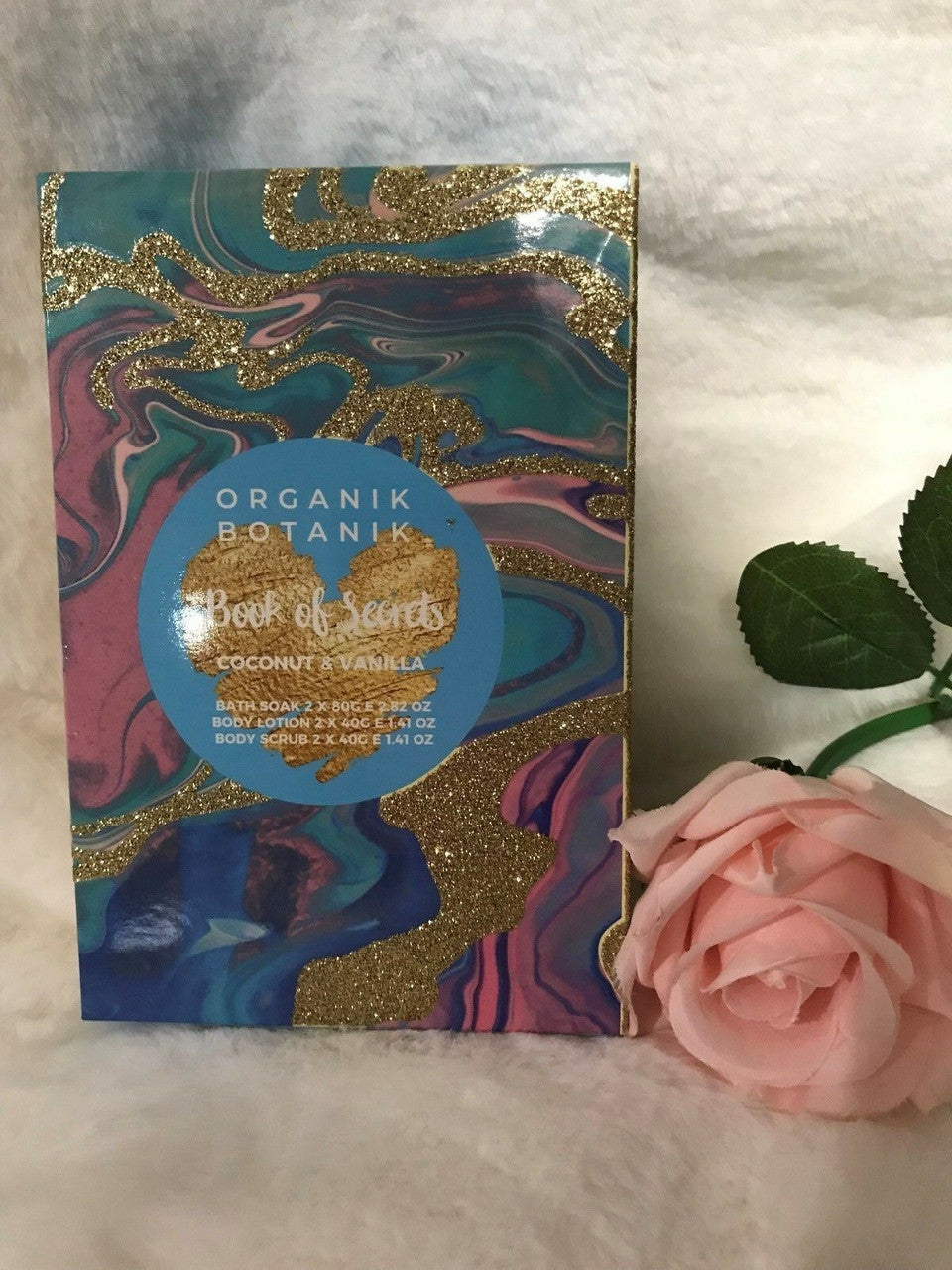 Organik Botanik coconut vanilla lotion scrub bath soak BOOK OF SECRETS