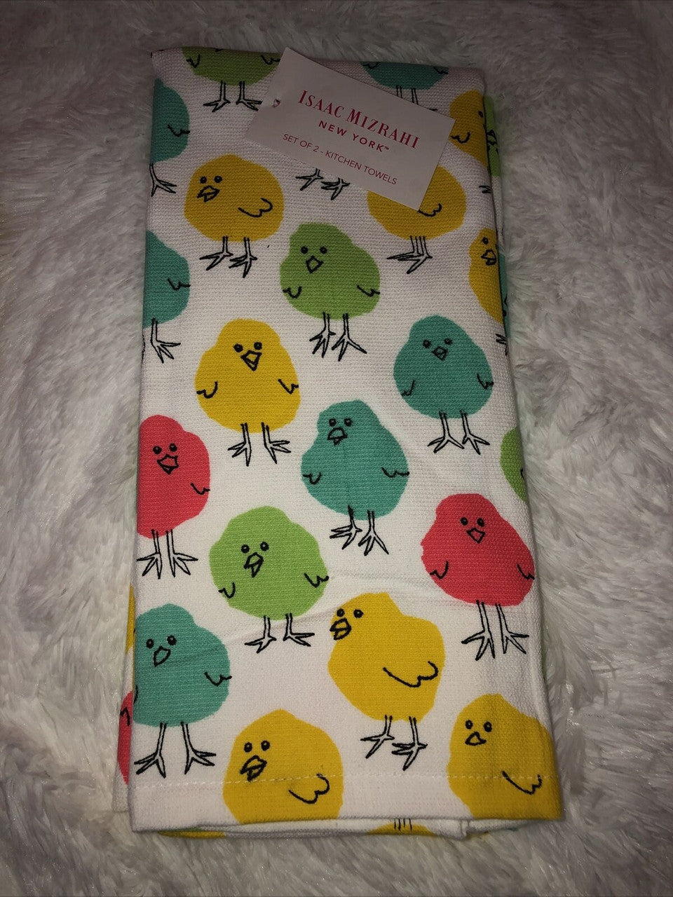 Isaac Mizrahi Easter Chick Kitchen Towels Set of 2