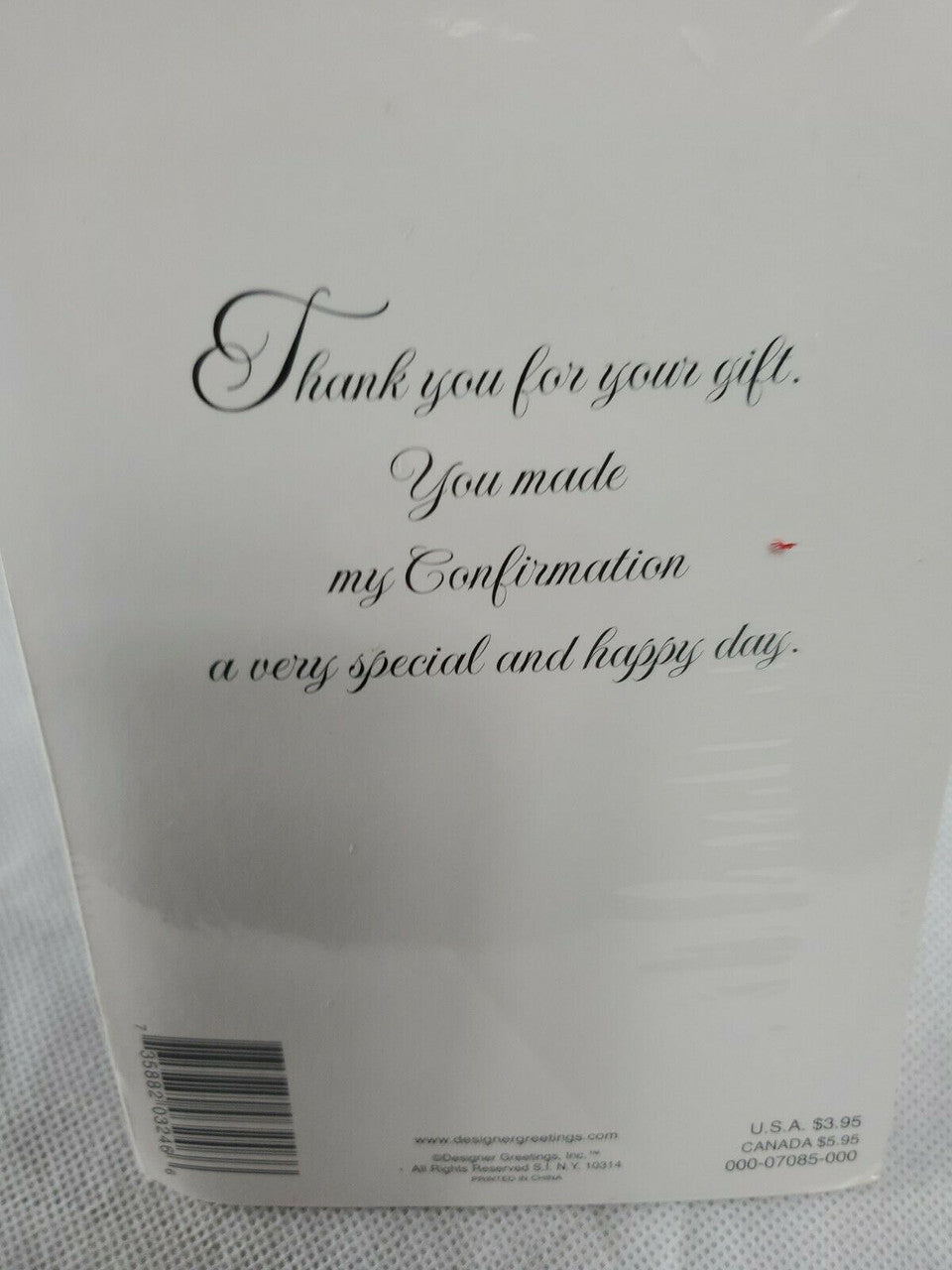 Designers' Collection 8 Thank You Confirmation Gift Notes with Envelopes